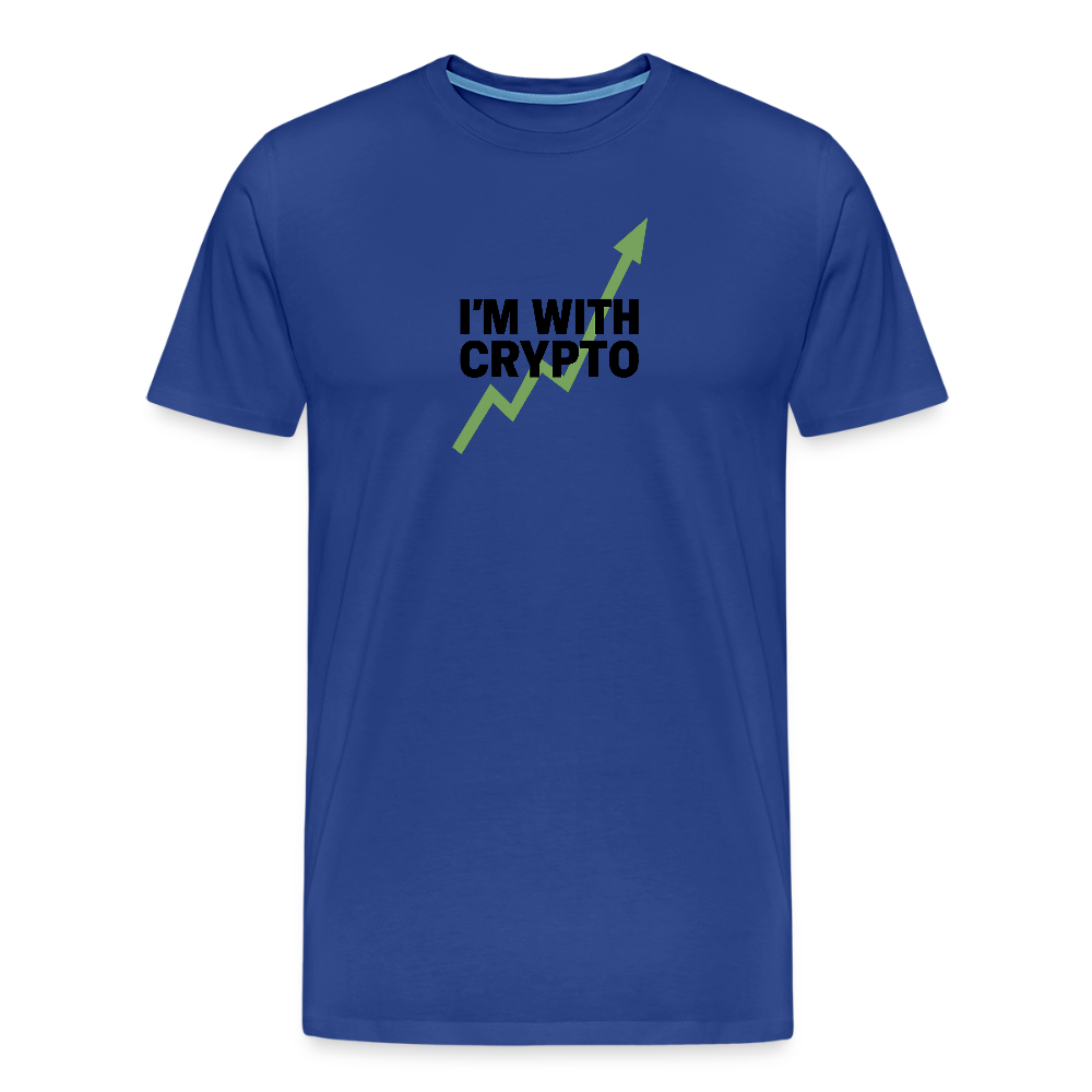 Premium T-Shirt I'm with Crypto - Königsblau