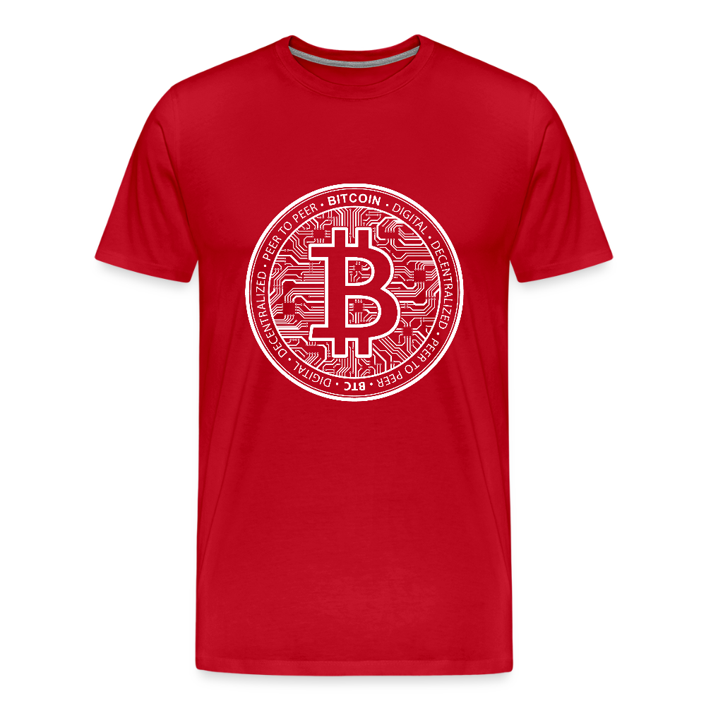 Premium T-Shirt Bitcoin Men - red