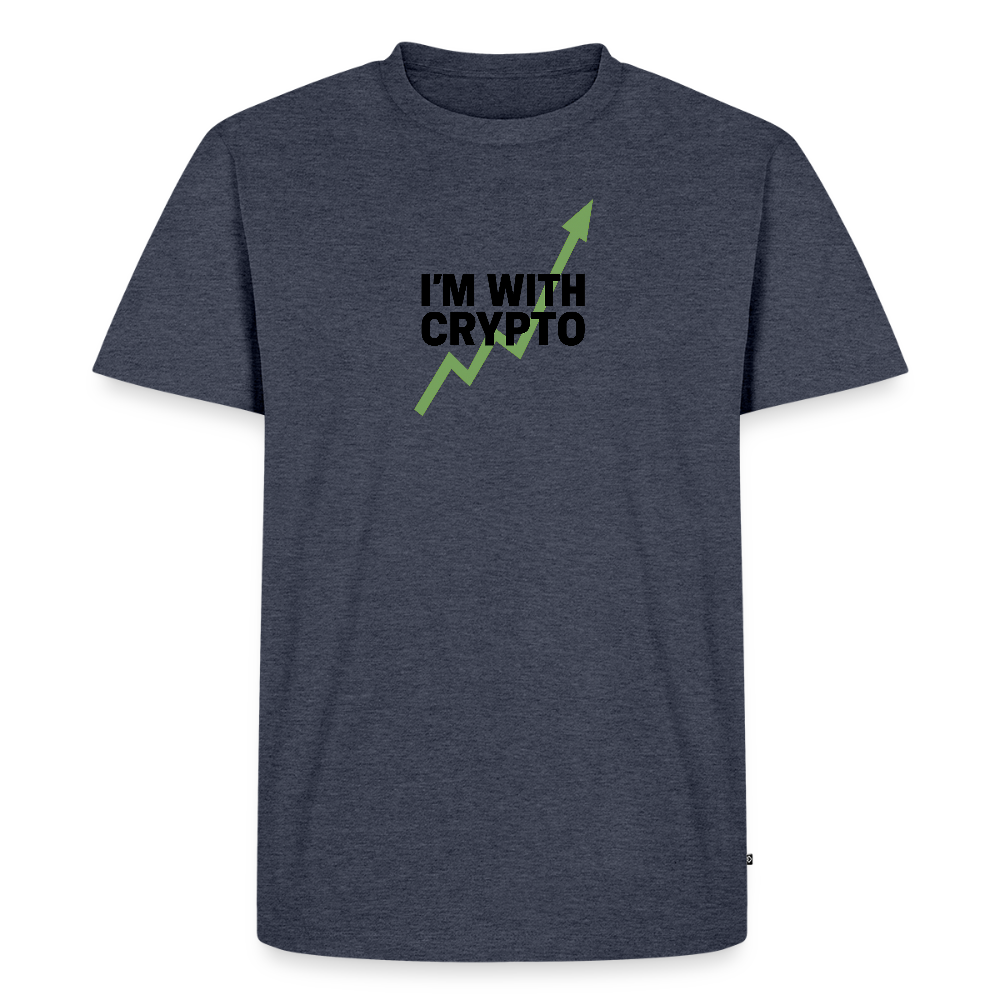 Premium T-Shirt I'm with Crypto - Jeansblau