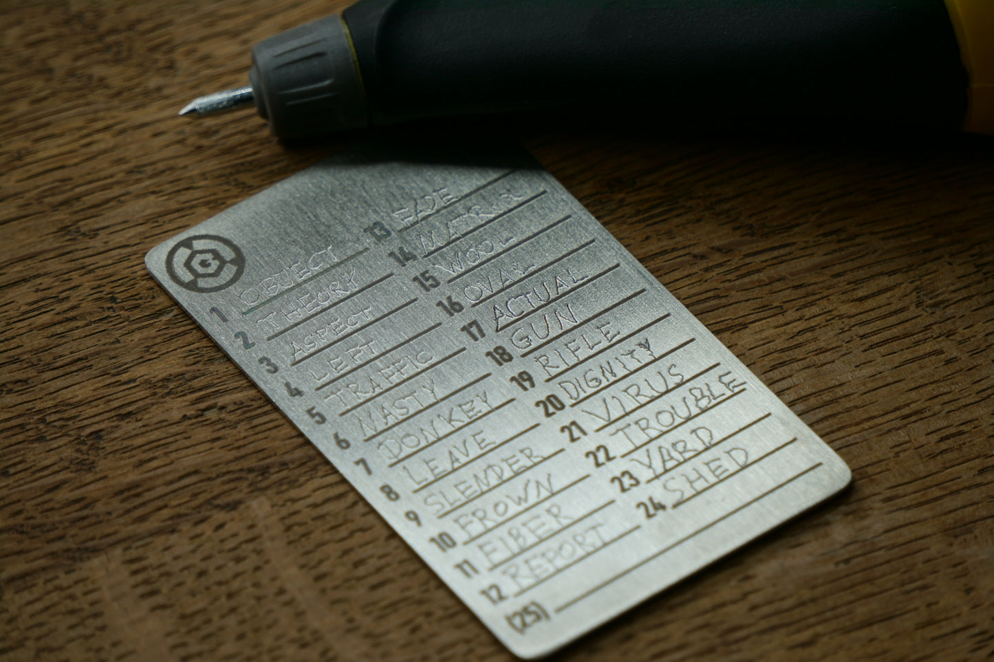 Seed Steel - Crypto Seed Card - Set (3 Stück) mit Graviergerät