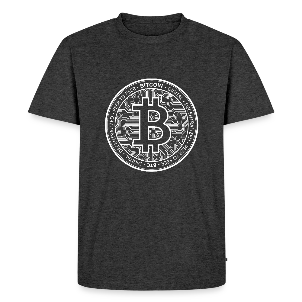 Premium T-Shirt Bitcoin Men - heather anthracite