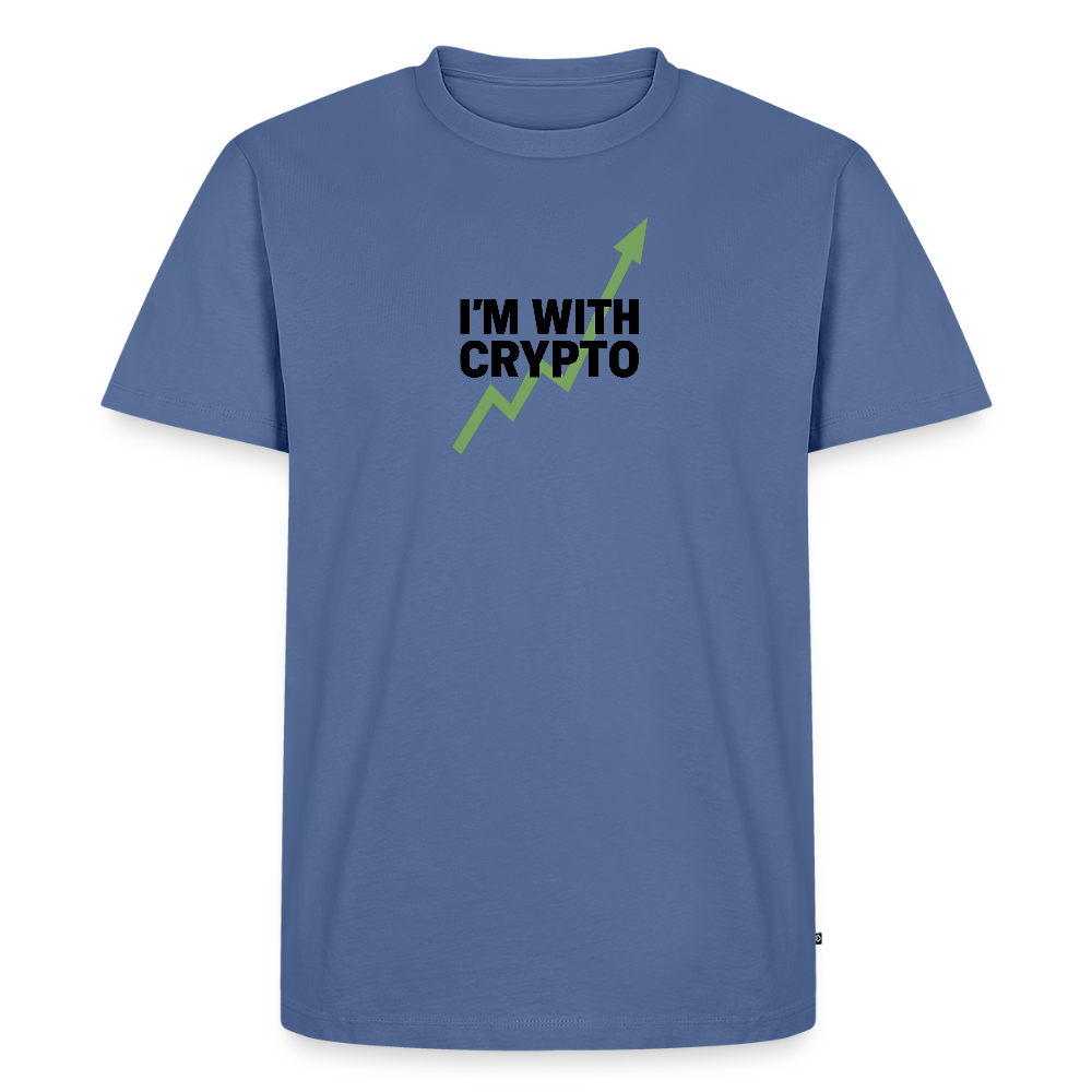 Premium T-Shirt I'm with Crypto - Taubenblau