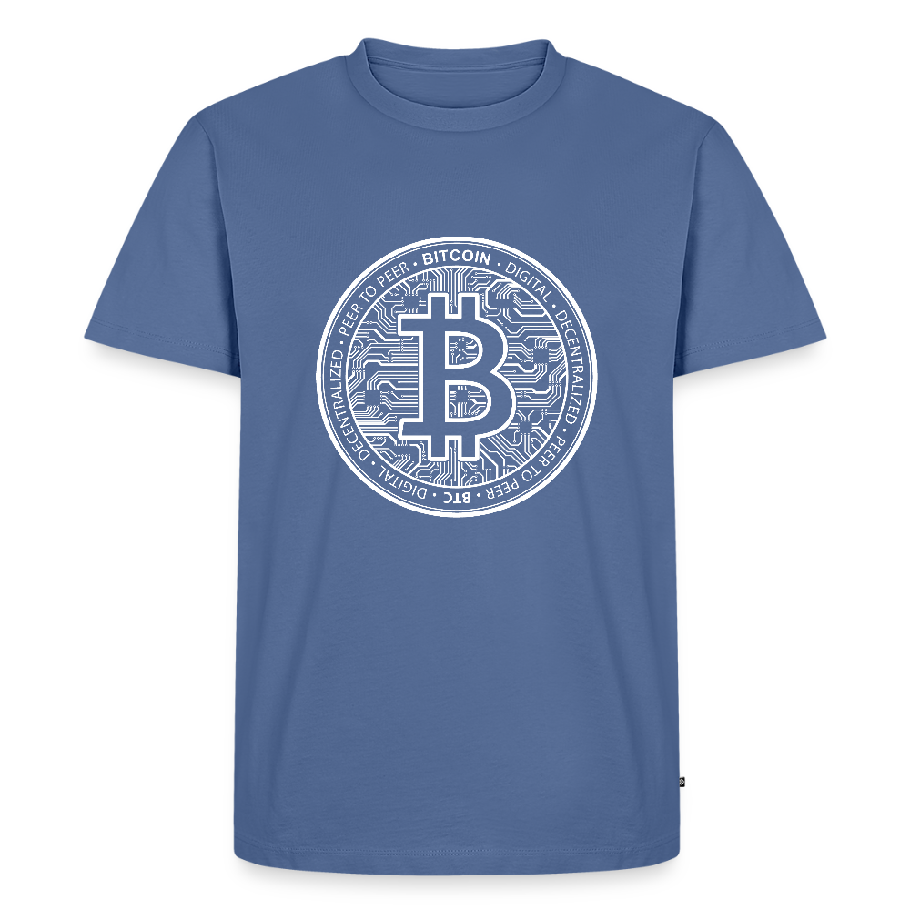 Premium T-Shirt Bitcoin Men - stone blue